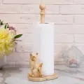 Настольный держатель для бумажных полотенец Bogacho Кошка Грация с декоративной кошечкой в кухню
