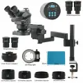Микроскоп стерео тринокулярный 3.5X-200X с камерой 1080P 48MP 4K 2K HDMI USB TF и складной базой Тип расширения