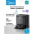 Робот-пылесос Midea VCR V15 MAX ULTRA BK, Wi-Fi, 22 000 Па, RU версия, камера, станция самоочистки, 2х выдвижных насадок