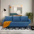 Диван - кровать прямой Ванкувер Лайт аналог икеа фрихетэн, механизм еврокнижка, Синий