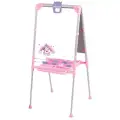 Мольберт Nika, магнитно-меловой, растущий, с зажимом, для девочек, розовый