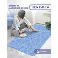 Коврик для ванной SHAHINTEX PP 100х150 001 голубой 11, антискользящий, коврик прикроватный