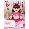 Силиконовая кукла Реборн девочка Дарина, размер 55 см, цвет розовый