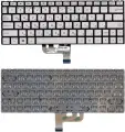 Клавиатура (keyboard) 0KN1-6A2US13 для ноутбука Asus UX333F, UX333FA, UX333FN, UX333FAC, UX333FLC, серебристая с подсветкой