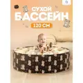 Сухой бассейн без шариков для детей, складной 120 см CINLANKIDS