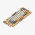 NuPhy Клавиатура беспроводная Field75 Cherry Ergo Clear Switch, (Cherry RGB Ergo Clear), горчичный