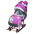 Санки-коляска Nika Ника детям 7-6 (со снеговиком орхидея)