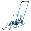 Санки детские Nika Kids Ветерок 7 универсал, с колёсами, с ручкой, цвет голубой