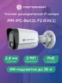 Mastermann IP камера видеонаблюдения 2Мп уличная цилиндрическая MM-IPC-BW121-F2.8(V5.1) с ИК-подсветкой