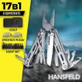 Мультитул HANSFELD 17 инструментов, тактический, походный, туристический, с набором бит и чехлом