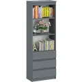 Стеллаж Свк Мори МСТ600.3, цвет графит, ШхГхВ 60,4х35,4х179,6 см.