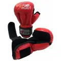 Перчатки для Рукопашного боя FIGHT-1, искожа, красный - Ray-Sport - Красный - L