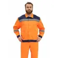 Костюм рабочий ЛЕГИОН куртка/полукомб. Оранжевый/Т. синий, 64-66, 170-176