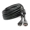 Gembird Кабель HDMI Cablexpert 19M 19M, v2.0, медь, позол. контакты, экран, 2 фер. кольца, 20м, черный, пакет CCF2-HDMI4-20M