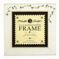Рамка деревянная цвет антик белый с ручной росписью 13,97 х 13,97 см (внутренний размер), 20,32 х 20,32 см (внешний размер) белый антик MILL HILL GBFRFA18