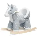 Лошадка качалка со спинкой для малышей Нижегородская игрушка