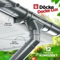 Docke LUX 141/100 Водосточная система на 12 метров карниза. Дёке пвх. Цвет графит(Серый)