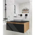 Тумба со столешницей А 60 ультра крафт золотой+черный
