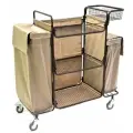 Тележка олдак для горничной повышенной вместимости, ТГР 6 бежевый мешок