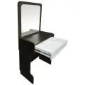 Туалетный столик (60 см) с зеркалом и ящиком (венге с белым) В145*Ш60*Г36