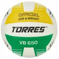 Мяч волейбольный TORRES VB 650, полиуретан, размер 5, для зала