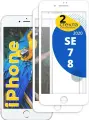 Комплект 2 шт. Защитное стекло для iPhone 7, 8, SE 2020, Противоударное стекло на Айфон 7, 8, СЕ 2020, белое