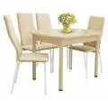 Обеденная группа Авелла-Флай, (стол 70х110 и 4 стула) 52 кг, цвет крем
