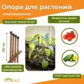 Опора для растений, колышек садовый «Знатный Сад» 1,5м, d.10мм, стекловолокно с УФ-защитой, цвет коричневый, 30 штук