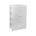 Комод Альтернатива Флоран М6786, 4 ящика, на колесиках, белый