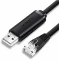 Кабель UGREEN CM204 (50773) USB-A to RJ45 Console Cable. Длина: 1,5м. Цвет: черный