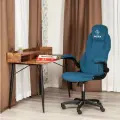 Кресло компьютерное игровое TetChair BAZUKA, флок, коричневый