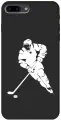 Силиконовый чехол на Apple iPhone 8 Plus / 7 Plus / Эпл Айфон 7 Плюс / 8 Плюс с рисунком Hockey W Soft Touch черный