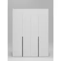 Шкаф для одежды распашной четырехдверный с ящиками, НордМебель, белый 160х220х54