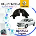 Подкрылки комплект для рено логан 2004-2012г / RENAULT LOGAN / Локеры / Защита крыльев / Защита колесных арок
