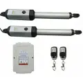 MK702 комплект автоматики Lockmaster с линейными приводами и радиоуправлением для распашных ворот со створками до 140 кг (каждая)