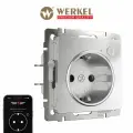 Умная розетка встраиваемая с заземлением Werkel W1171606 серебряный Wi-Fi Умный дом