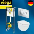 VIEGA-WC-SET-10 VIEGA Prevista Dry Solo Комплект инсталляция и унитаз подвесной безободковый