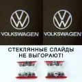 4 (четыре) плафона премиум в двери на Фольксваген с проекцией логотипа. Стеклянные слайды. Не выгорают.