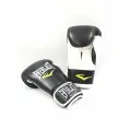 Перчатки боксерские Everlast 10 унций черный с белым кож/зам