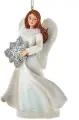 Елочная игрушка Ангел Эрнеста - Предвестница Зимы 13 см, подвеска