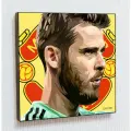 Картина постер Давид де Хеа в стиле ПОП-АРТ в рамке с креплением / Top Poster