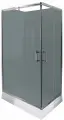 Душевой уголок Parly QZ81S (80х100х195), с низким поддоном, профиль полированный хром, стекло тонированное