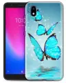 Дизайнерский силиконовый чехол для ЗТЕ Блейд А3 2020 / ZTE Blade A3 (2020) Бабочки голубые
