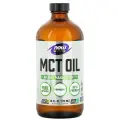 Масло NOW MCT Pure, триглицериды, для здорового питания, без добавок, 473 мл