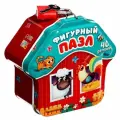 Фигурный пазл в копилке с замочком Животные фермы 40 деталей
