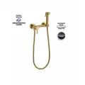 Гигиенический душ с настенным смесителем Grocenberg GB103N-GL золотой брашированный