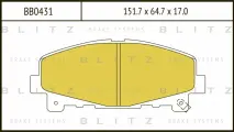 Колодки тормозные дисковые HONDA Accord IX 08-14 BLITZ BB0431