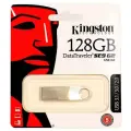 Флешка (flash-накопитель) Kingston DataTraveler SE9 G3, 128 ГБ, USB 3.2, золотистый металл, DTSE9G3/128GB