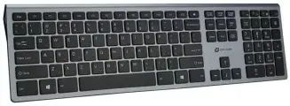 Клавиатура беспроводная Oklick 890S, USB, Slim, серая, 109 клавиш