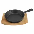 Сковорода порционная чугунная с литой ручкой 15см на подставке TM MY REAL IRON COOK